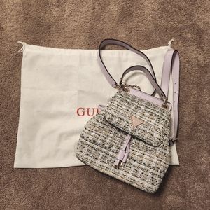 Guess tweed backpack/crossbody